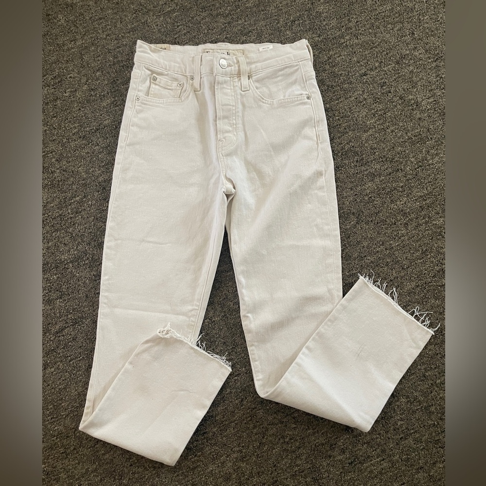 FRANK & EILEEN Jeans W 25 Cork Everyday Natural Button Fly Raw Hem